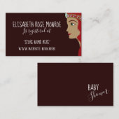 Princess Red Baby shower Gift Registry Informatiekaartje (Voorkant / Achterkant)