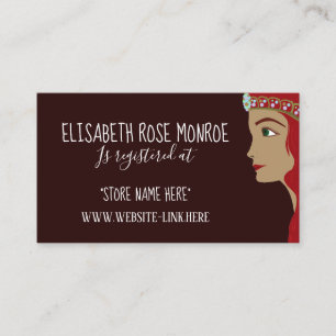 Princess Red Baby shower Gift Registry Informatiekaartje