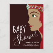 Princess Red Baby shower Invitation Uitnodiging Briefkaart (Voorkant)