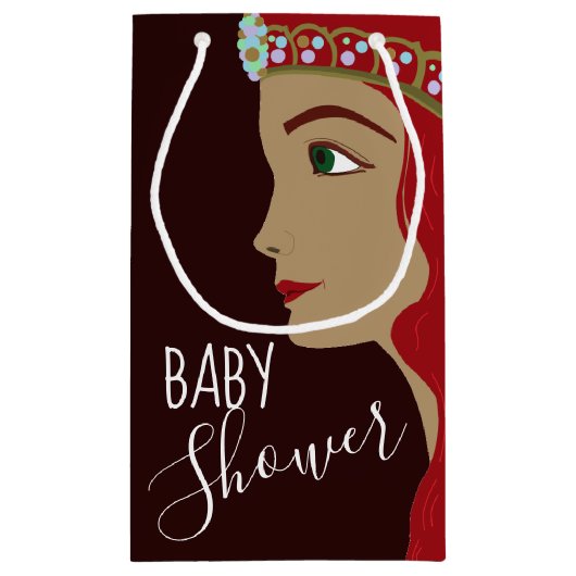 Princess Red Baby shower Klein Cadeauzakje (Achterkant)