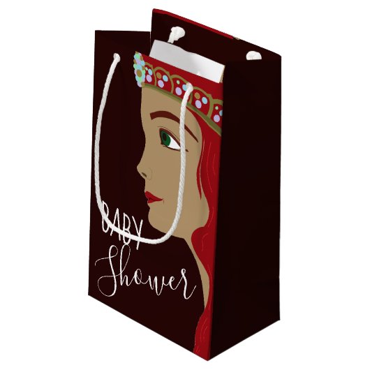 Princess Red Baby shower Klein Cadeauzakje (Achterkant Gekanteld)