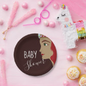 Princess Red Baby shower Papieren Bordje (Feest)