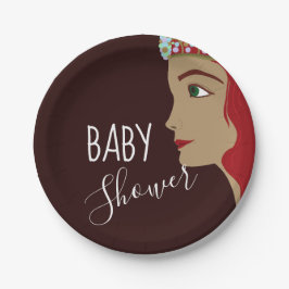 Princess Red Baby shower Papieren Bordje