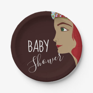 Princess Red Baby shower Papieren Bordje