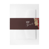 Princess Red Baby shower Uitnodigingen Wikkel (Voorkant Voorbeeld)