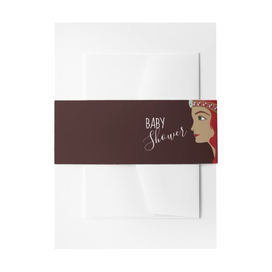 Princess Red Baby shower Uitnodigingen Wikkel (Voorkant Voorbeeld)