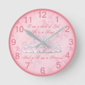 Princess Religious Wall Clock Ronde Klok