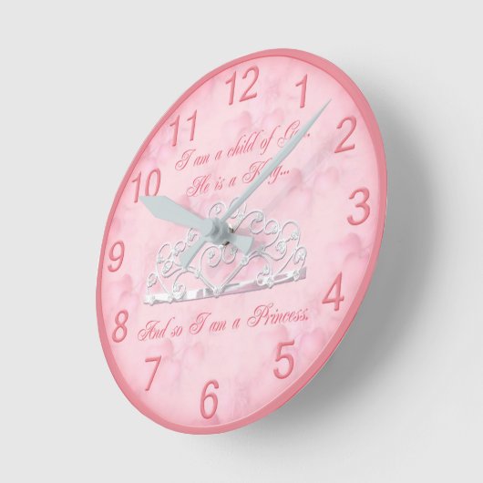 Princess Religious Wall Clock Ronde Klok (Hoek)