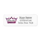 "Princess" Return Address Labels (Voorkant)