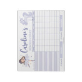 Princess Reward Chart Gepersonaliseerde Naam Taak Notitieblok (Linkerzijde)