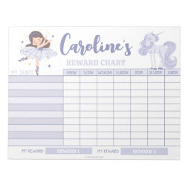 Princess Reward Chart Gepersonaliseerde Naam Taak Notitieblok