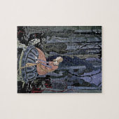 Princess Rides a Turtle Illustration Legpuzzel (Horizontaal)