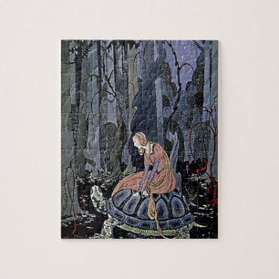 Princess Rides a Turtle Illustration Legpuzzel