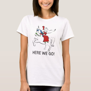 Princess rijdt met een unicorn grappig t-shirt