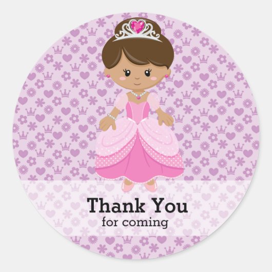 Princess Ronde Sticker (Voorkant)