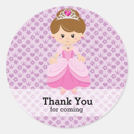 Princess Ronde Sticker (Voorkant)
