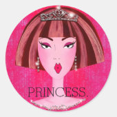 "PRINCESS." RONDE STICKER (Voorkant)