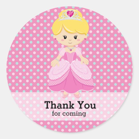 Princess Ronde Sticker (Voorkant)