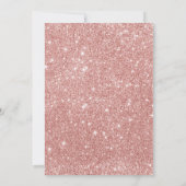 Princess Roos Gold Baby shower Invite Kaart (Achterkant)