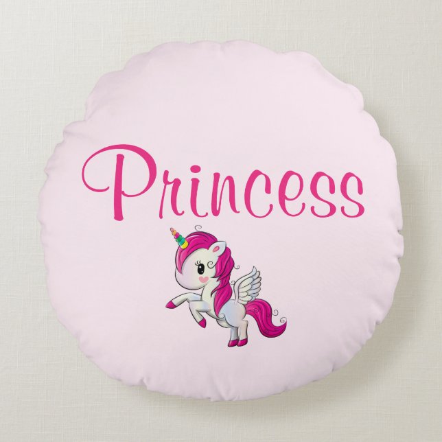  Princess Round Accent Pillow Rond Kussen (Voorkant)
