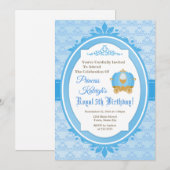 Princess Royal Ball Verjaardag Uitnodiging Carriag (Voorkant / Achterkant)