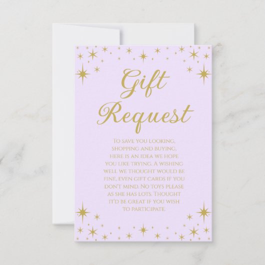 Princess Royal Birthday Gift Request Card Kaart (Voorkant)