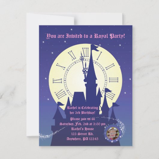 Princess Royal Birthday Party Invitation Kaart (Voorkant)