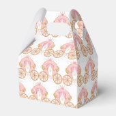 Princess Royal Carriage Pink & Gold Birthday Party Bedankdoosjes (Achterkant)