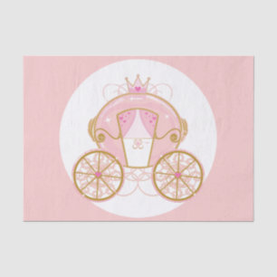 Princess Royal Carriage Pink & Gold Birthday Party Tissuepapier