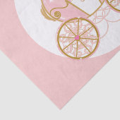 Princess Royal Carriage Pink & Gold Birthday Party Tissuepapier (Detail)
