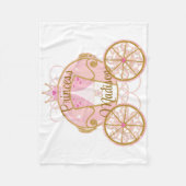 Princess Royal Carriage Pink & Gold Personalized Fleece Deken (Voorkant)