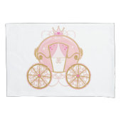 Princess Royal Carriage Pink & Gold Personalized Kussensloop (Voorkant)