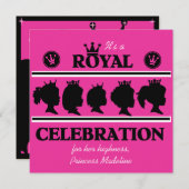 Princess Royal Celebration Birthday Invitation Kaart (Voorkant / Achterkant)