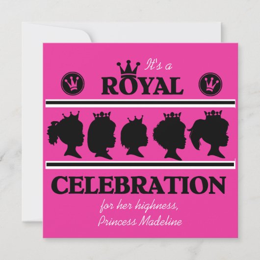 Princess Royal Celebration Birthday Invitation Kaart (Voorkant)