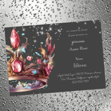 Princess Royal Crown Verjaardag Uitnodiging