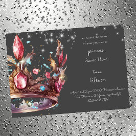 Princess Royal Crown Verjaardag Uitnodiging