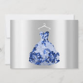 Princess Royal Dress Sweet 16th Blue Navy Princess Kaart (Achterkant)