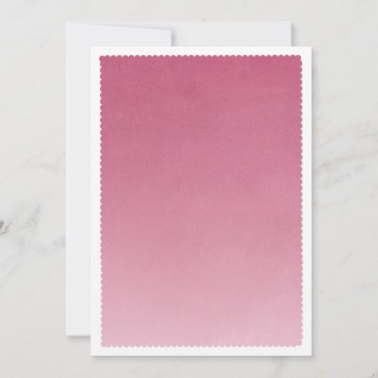 Princess Royal Elegant Pink Quinceanera Kaart (Achterkant)