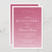 Princess Royal Elegant Pink Quinceanera Kaart (Voorkant / Achterkant)