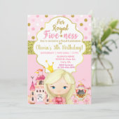 Princess Royal fileffer girl-uitnodiging. Kaart (Staand voorkant)