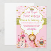 Princess Royal fileffer girl-uitnodiging. Kaart (Voorkant / Achterkant)