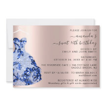 Princess Royal Roos Dress Sweet 16th Blue Navy