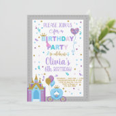 Princess royal verjaardagsuitnodiging voor een mei kaart (Staand voorkant)