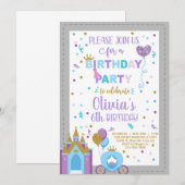 Princess royal verjaardagsuitnodiging voor een mei kaart (Voorkant / Achterkant)