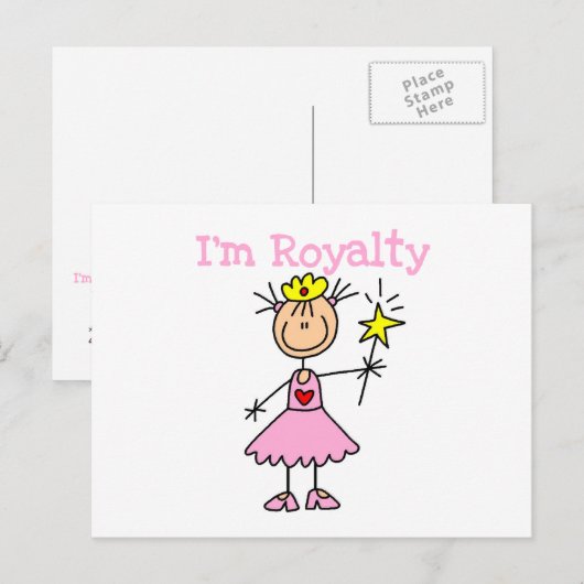 Princess Royalty Briefkaart (Voorkant / Achterkant)