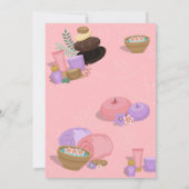 Princess Salon & Spa Verjaardagsfeestje Uitnodigin Kaart (Achterkant)