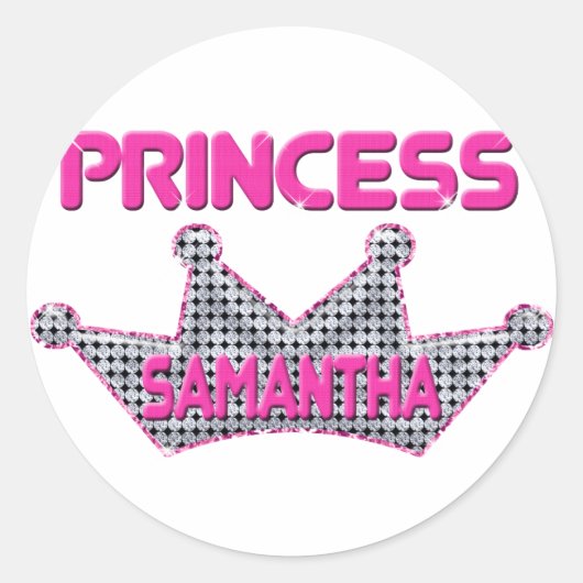Princess Samantha Ronde Sticker (Voorkant)