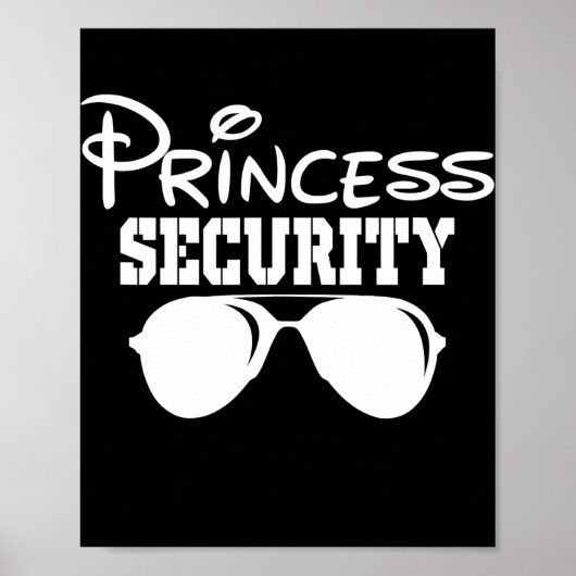 Princess Security Birthday Party Matching Family Poster (Voorkant)