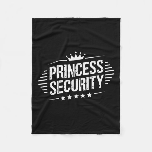 Princess Security Boys Broer Retro Verjaardag Papa Fleece Deken (Voorkant)