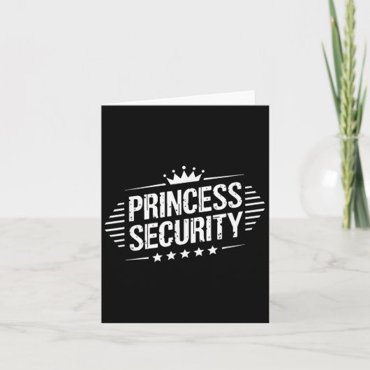 Princess Security Boys Broer Retro Verjaardag Papa Kaart (Voorkant)